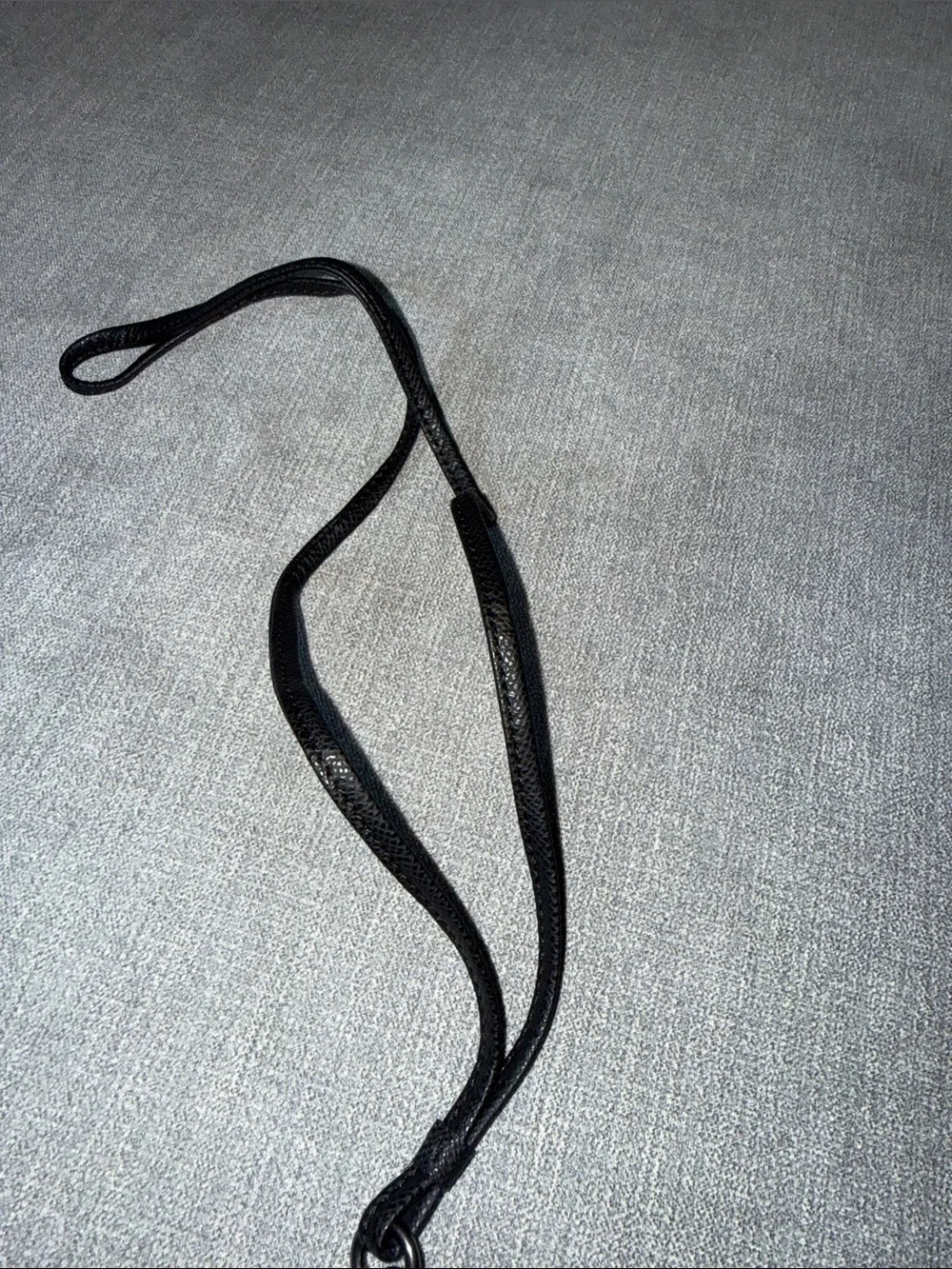 Coach Red Plaid Leather Lanyard Card Holder with Black Strap